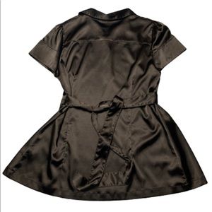 Women’s dark brown short sleeve blouse